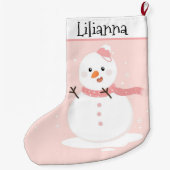 Niedlich Snowman Großer Weihnachtsstrumpf (Rückseite)