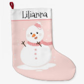 Niedlich Snowman Großer Weihnachtsstrumpf (Vorderseite)