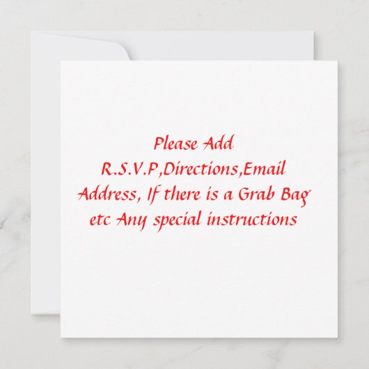 Niedlich Snowman Holiday PARTY Einladung Jedem Anl (Rückseite)