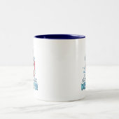 Niedlich Snowman Hot Chocolate Weather Retro Zweifarbige Tasse (Mittel)