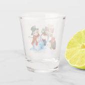 Niedlich Snowman Igel Holly Jolly Weihnachten Schnapsglas (Rückseite)