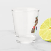 Niedlich Snowman Igel Holly Jolly Weihnachten Schnapsglas (Links)