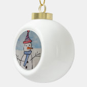 Niedlich Snowman Keramik Kugel-Ornament (Rechts)