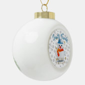 Niedlich Snowman Keramik Kugel-Ornament (Links)