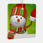 Niedlich Snowman Keramik Ornament (Rechts)