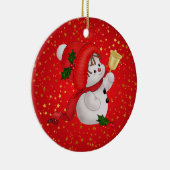 Niedlich Snowman Keramik Ornament (Rechts)