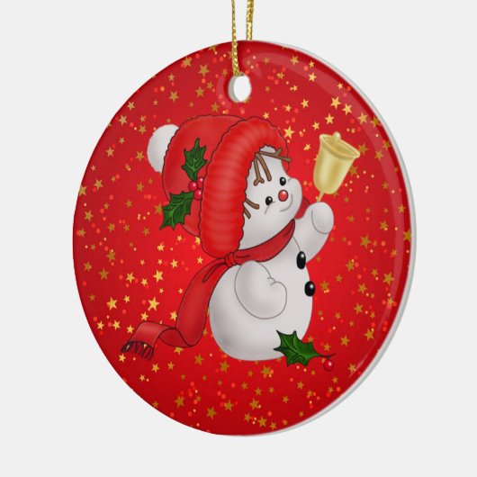 Niedlich Snowman Keramik Ornament (Links)
