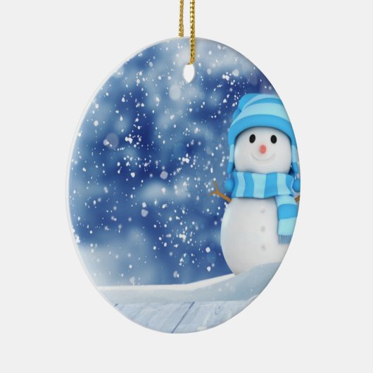 Niedlich Snowman Keramik Ornament (Rechts)