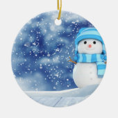 Niedlich Snowman Keramik Ornament (Vorne)