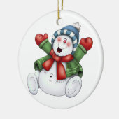 Niedlich Snowman Keramik Ornament (Links)