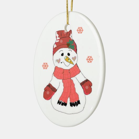 Niedlich Snowman Keramikornament (Links)