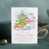 Niedlich Snowman Kids Weihnachts-Party Einladung