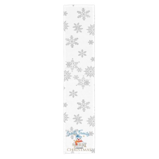 Niedlich Snowman Kurzer Tischläufer (Vorderseite)