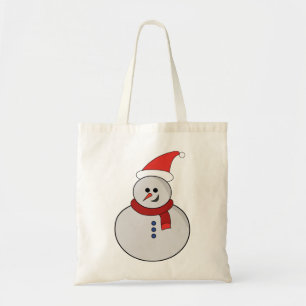 Niedlich Snowman Lächeln Cartoon Ideen Design Tragetasche