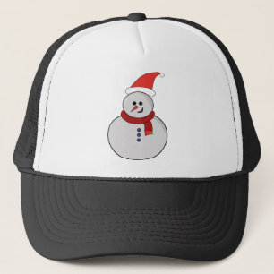 Niedlich Snowman Lächeln Cartoon Ideen Design Truckerkappe