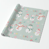 Niedlich Snowman Lass es Schnee Weihnachten Geschenkpapier (Ungerollt)