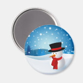 Niedlich Snowman Magnet (Vorderseite/Rückseite)