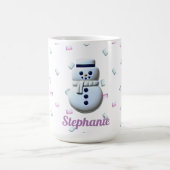Niedlich Snowman Marshmallow Personalisiert Kaffeetasse (Mittel)