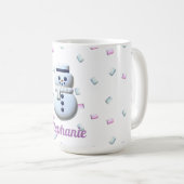 Niedlich Snowman Marshmallow Personalisiert Kaffeetasse (VorderseiteRechts)