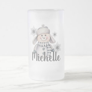 Niedlich Snowman Mattglas Bierglas