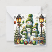 Niedlich Snowman Mitteilungskarte (Vorderseite)
