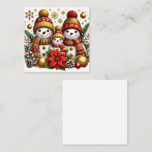 Niedlich Snowman Mitteilungskarte (Vorne/Hinten)