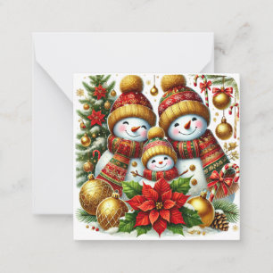 Niedlich Snowman Mitteilungskarte