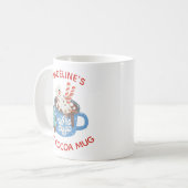Niedlich Snowman Name Hot Cocoa Kaffeetasse (Vorderseite Links)