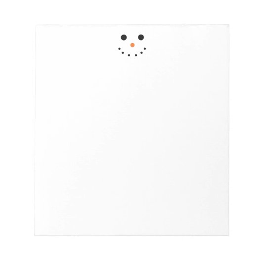 Niedlich Snowman Notepad Notizblock (Vorderseite)
