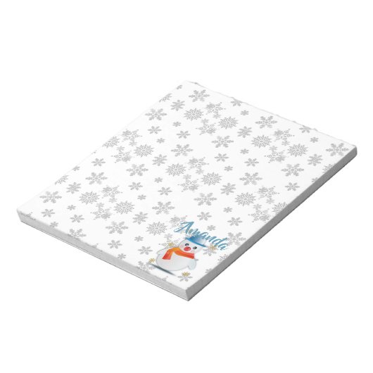 Niedlich Snowman Notizblock (Rotiert)