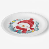Niedlich Snowman Pappteller (Schrägansicht)