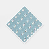 Niedlich Snowman Pattern Blue Holiday Paper Napkin Serviette (Ecke)