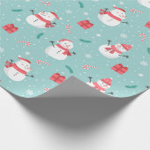 Niedlich Snowman Pattern Geschenkpapier (Ecke)