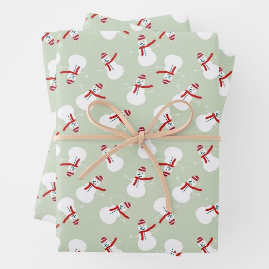 Niedlich Snowman Pattern Geschenkpapier Set (Beispiel)