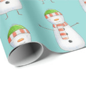 Niedlich Snowman Pattern Weihnachten Geschenkpapier (Rolleneckpunkt)
