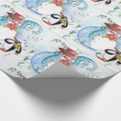 NIEDLICH SNOWMAN & PENGUIN'S WINTER SERENADE GESCHENKPAPIER (Ecke)