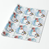 NIEDLICH SNOWMAN & PENGUIN'S WINTER SERENADE GESCHENKPAPIER (Ungerollt)