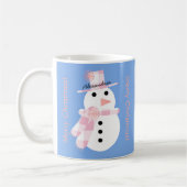 Niedlich Snowman Personalisiert Frohe Weihnachten Kaffeetasse (Links)