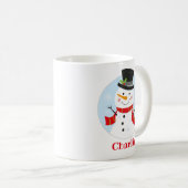 Niedlich Snowman Personalisiert Kinder Weihnachten Kaffeetasse (VorderseiteRechts)