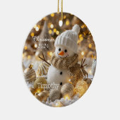 Niedlich Snowman Personalisiert Weihnachtsschmuck (Rechts)