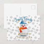 Niedlich Snowman Postkarte (Vorne/Hinten)