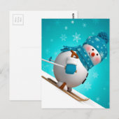 Niedlich Snowman Postkarte (Vorne/Hinten)
