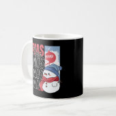 Niedlich Snowman Retro Weihnachten Kaffeetasse (Vorderseite Links)