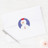 Niedlich Snowman Runder Aufkleber (Umschlag)