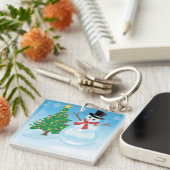 Niedlich Snowman Schlüsselanhänger (Vorderseite rechts)