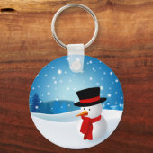 Niedlich Snowman Schlüsselanhänger (Vorderseite)