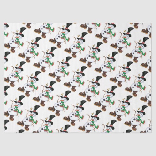 Niedlich Snowman Seidenpapier (Vorderseite)