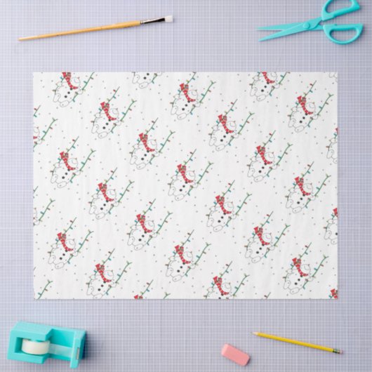 Niedlich Snowman Seidenpapier (Basteln)