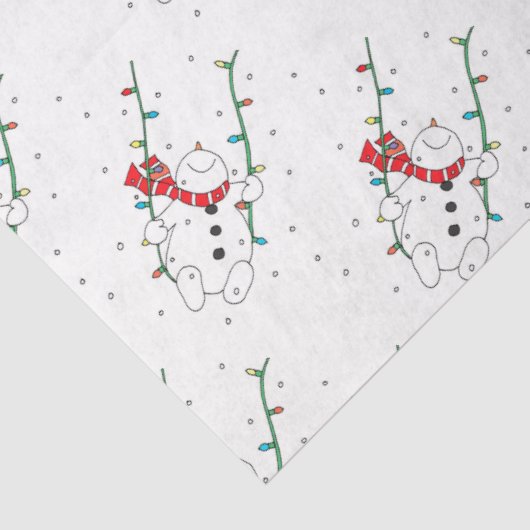 Niedlich Snowman Seidenpapier (Detail)