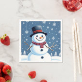 Niedlich Snowman Serviette (Beispiel)